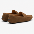 Comptoir du Mocassin Mocassins faits main Homme en cuir suédé Marron