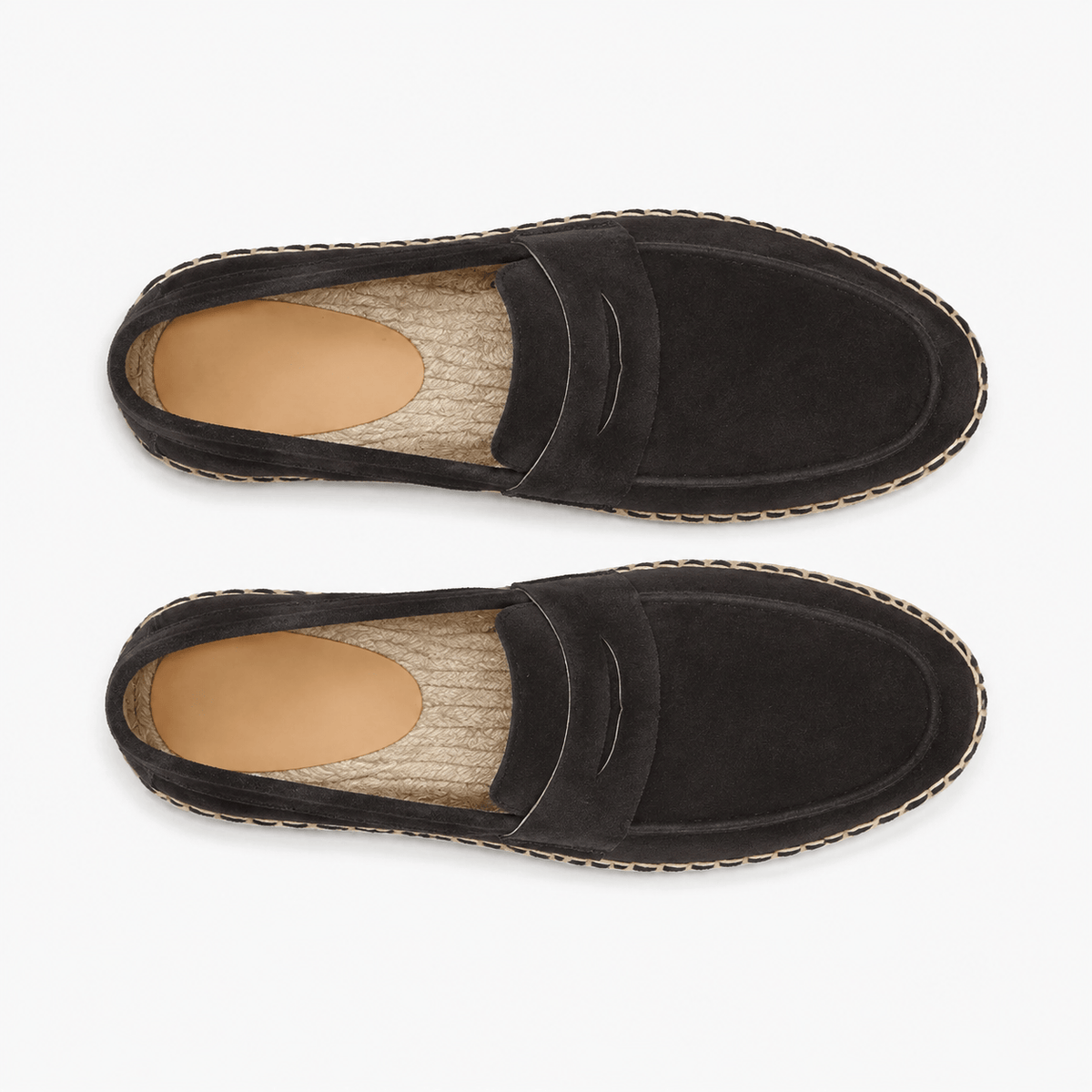 Comptoir du Mocassin Mocassins Espadrilles Homme en Cuir Suédé Bleu marine à Semelle Jute