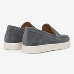 Comptoir du Mocassin Mocassins bateau homme suède gris