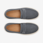 Comptoir du Mocassin Mocassins bateau homme suède gris
