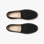 Comptoir du Mocassin Mocassins Espadrilles femme en cuir suédé Marron foncé