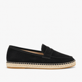 Comptoir du Mocassin Mocassins Espadrilles femme en cuir suédé Marron foncé
