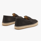 Comptoir du Mocassin Mocassins Espadrilles Homme en Cuir Suédé Bleu marine à Semelle Jute