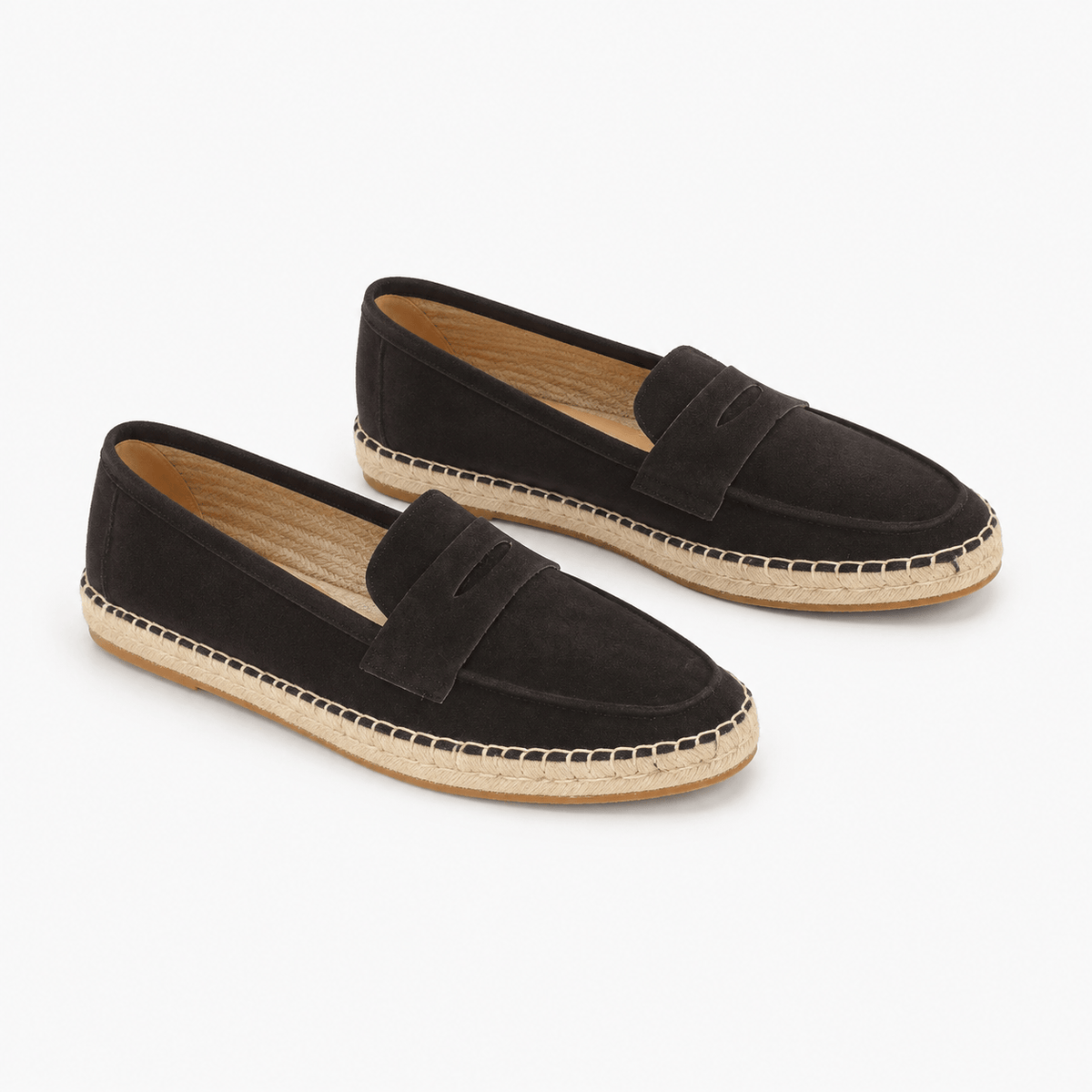Comptoir du Mocassin Mocassins Espadrilles Homme en Cuir Suédé Bleu marine à Semelle Jute