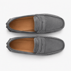 Comptoir du Mocassin Mocassins faits main Homme en cuir suédé Gris