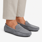Comptoir du Mocassin Mocassins faits main Homme en cuir suédé Gris