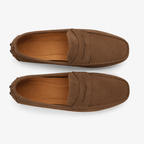 Comptoir du Mocassin Mocassins faits main Homme en cuir suédé Marron