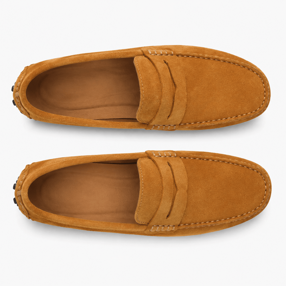 Comptoir du Mocassin Mocassins faits main Homme en cuir suédé Marron clair