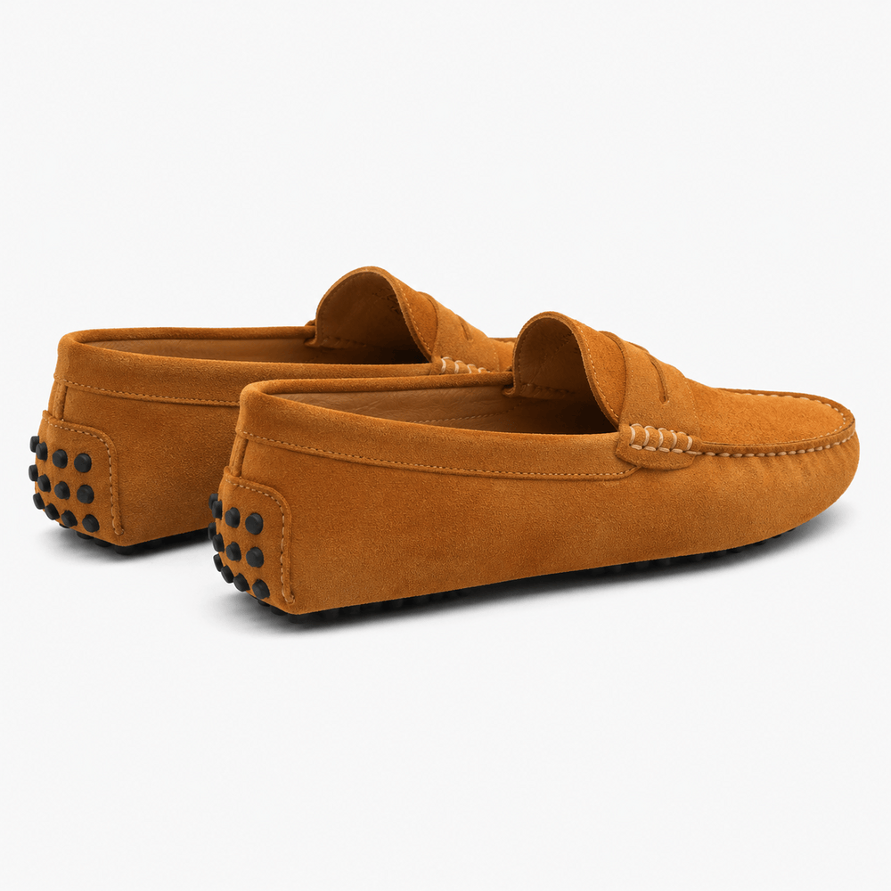 Comptoir du Mocassin Mocassins faits main Homme en cuir suédé Marron clair