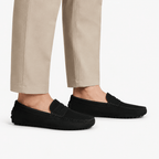 Comptoir du Mocassin Mocassins faits main Homme en cuir suédé Noir