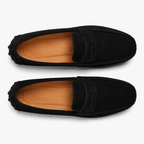 Comptoir du Mocassin Mocassins faits main Homme en cuir suédé Noir