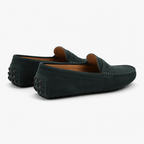Comptoir du Mocassin Mocassins faits main Homme en cuir suédé Vert