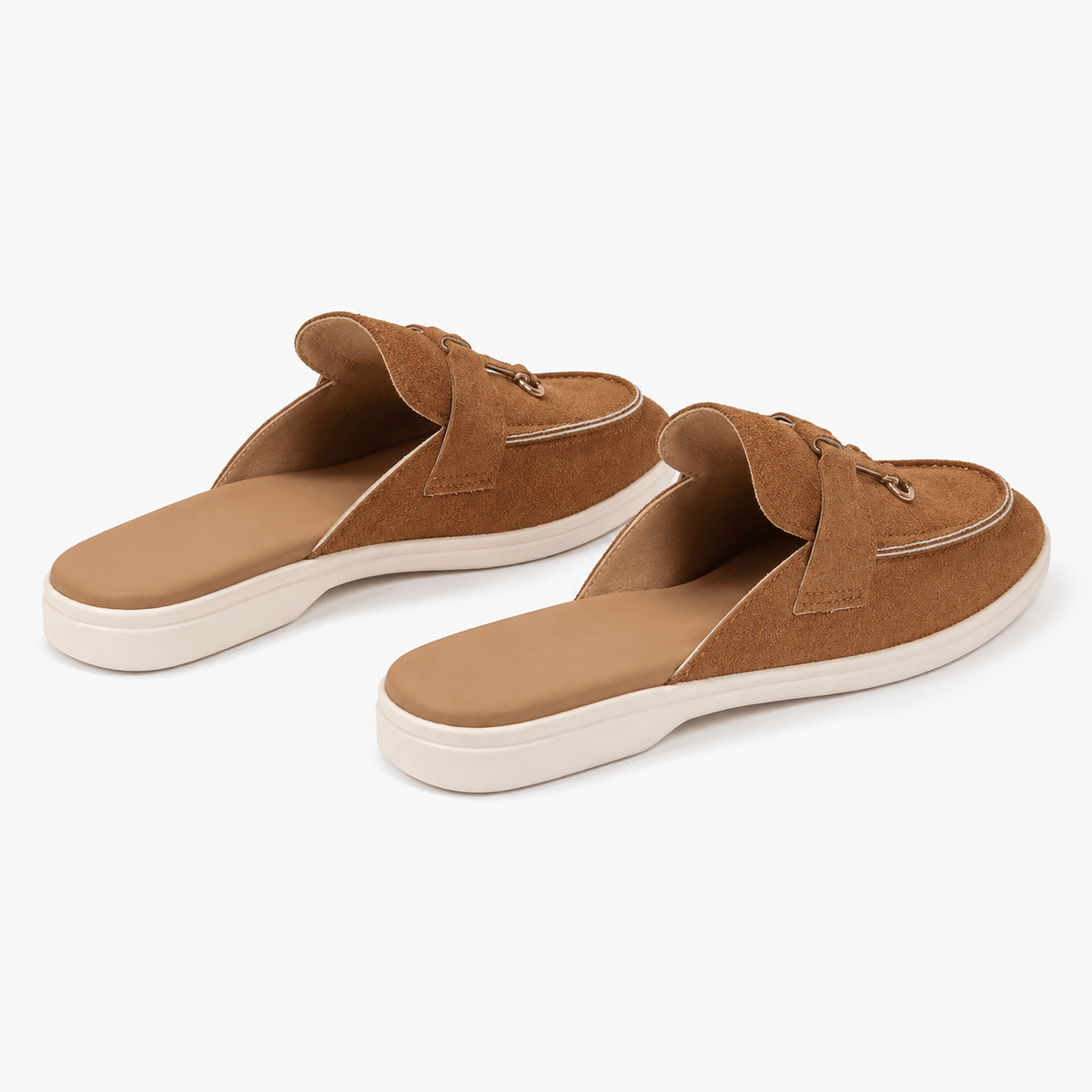 Comptoir du Mocassin Mocassins Femme Plats Camel à Boucle Métallique