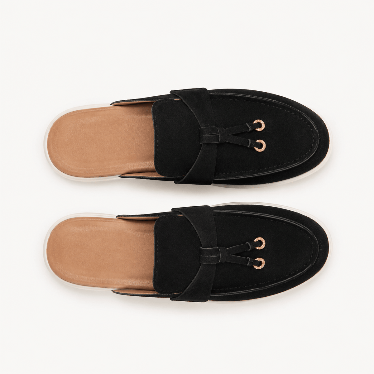 Comptoir du Mocassin Mocassins Femme Plats Noir à Boucle Métallique