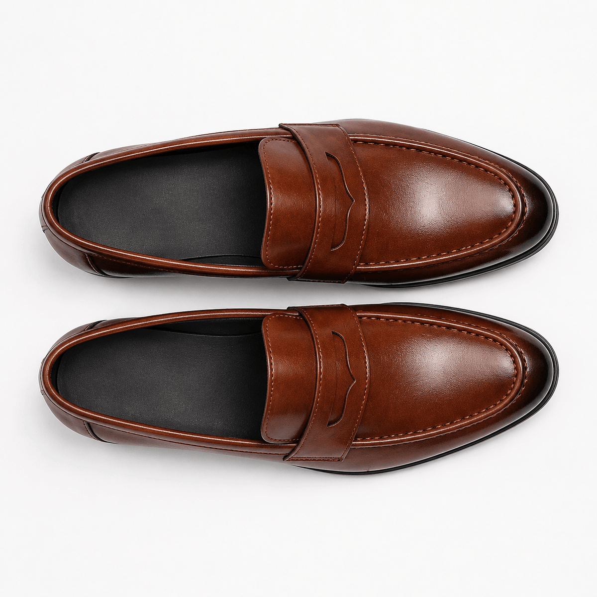 Comptoir du Mocassin Mocassins habillés homme en cuir marron