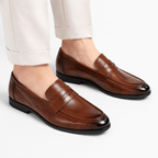 Comptoir du Mocassin Mocassins habillés homme en cuir marron