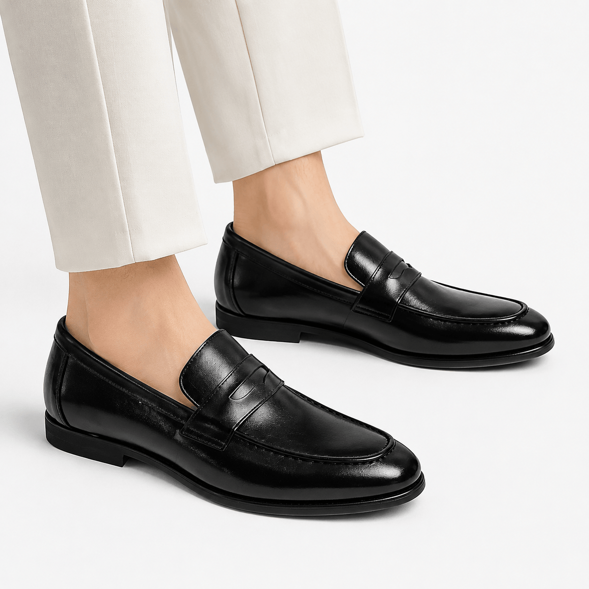 Comptoir du Mocassin Mocassins habillés homme en cuir noir
