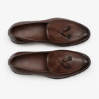Comptoir du Mocassin Mocassins habillés homme marron à pompons