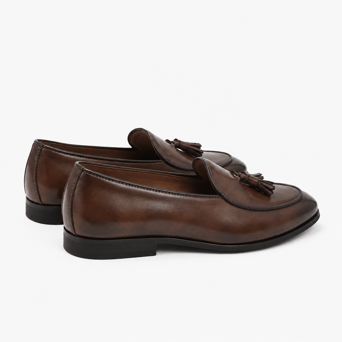 Comptoir du Mocassin Mocassins habillés homme marron à pompons