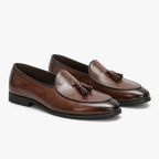 Comptoir du Mocassin Mocassins habillés homme marron à pompons