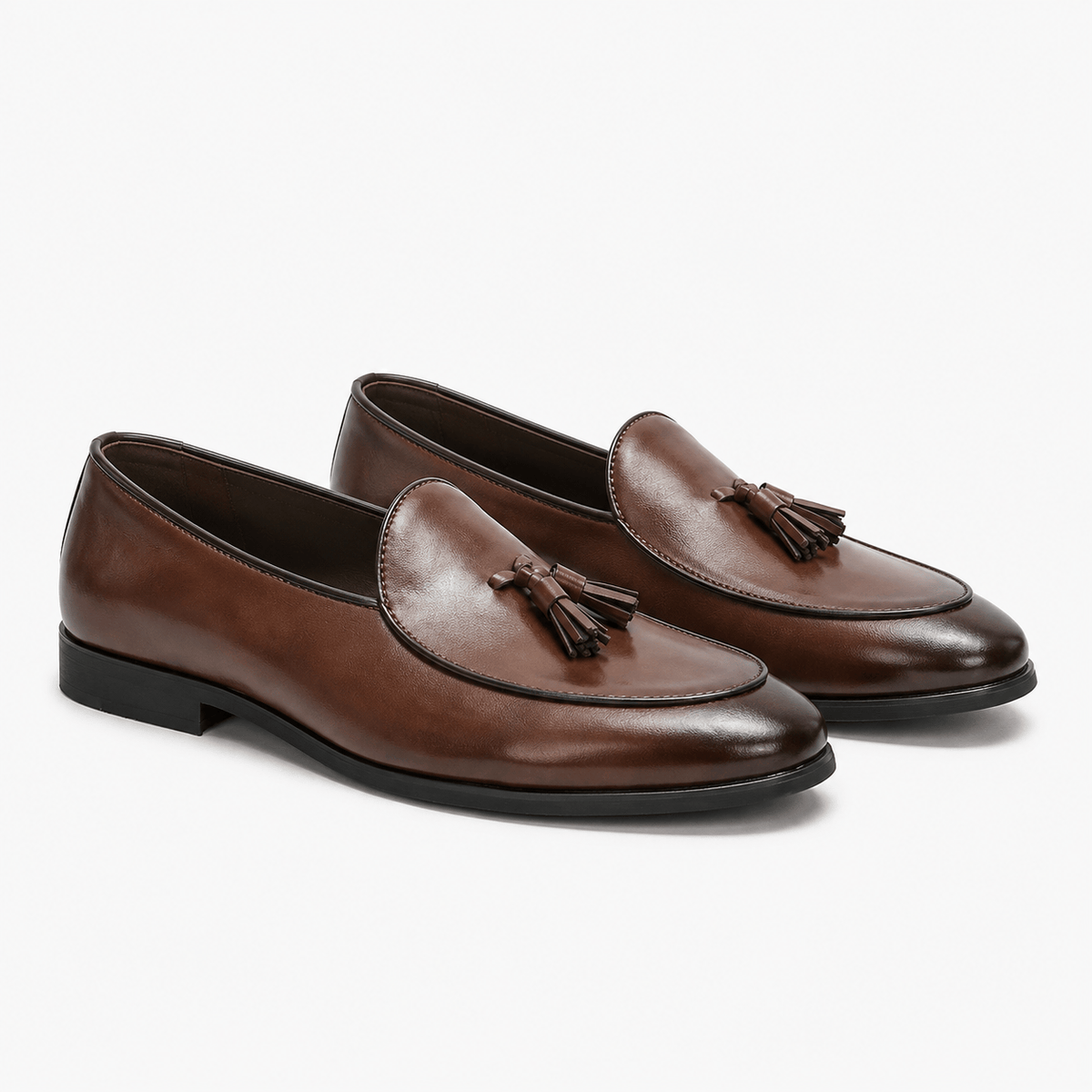 Comptoir du Mocassin Mocassins habillés homme marron à pompons