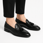Comptoir du Mocassin Mocassins Habillés Homme Noir à Glands