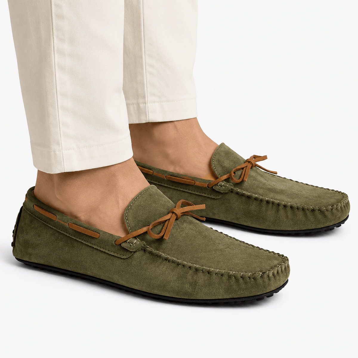 Comptoir du Mocassin Mocassins Homme Bateau Vert Kaki