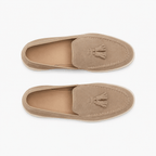Comptoir du Mocassin Mocassins Homme en Cuir et Suède Beige à Glands