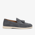 Comptoir du Mocassin Mocassins Homme en Cuir et Suède Gris à Glands