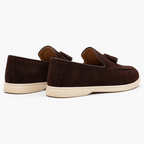 Comptoir du Mocassin Mocassins Homme en Cuir et Suède Marron foncé à Glands