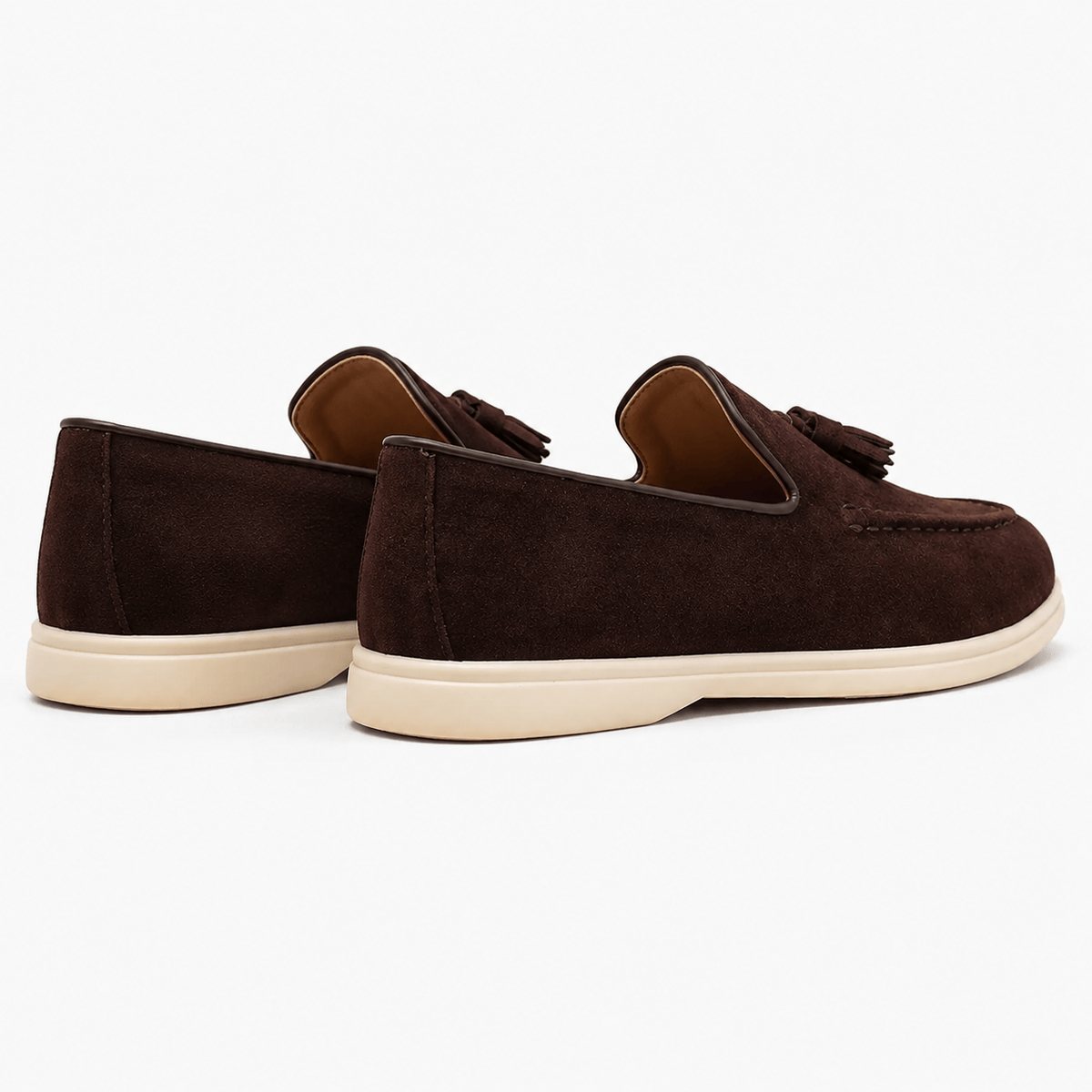 Comptoir du Mocassin Mocassins Homme en Cuir et Suède Marron foncé à Glands