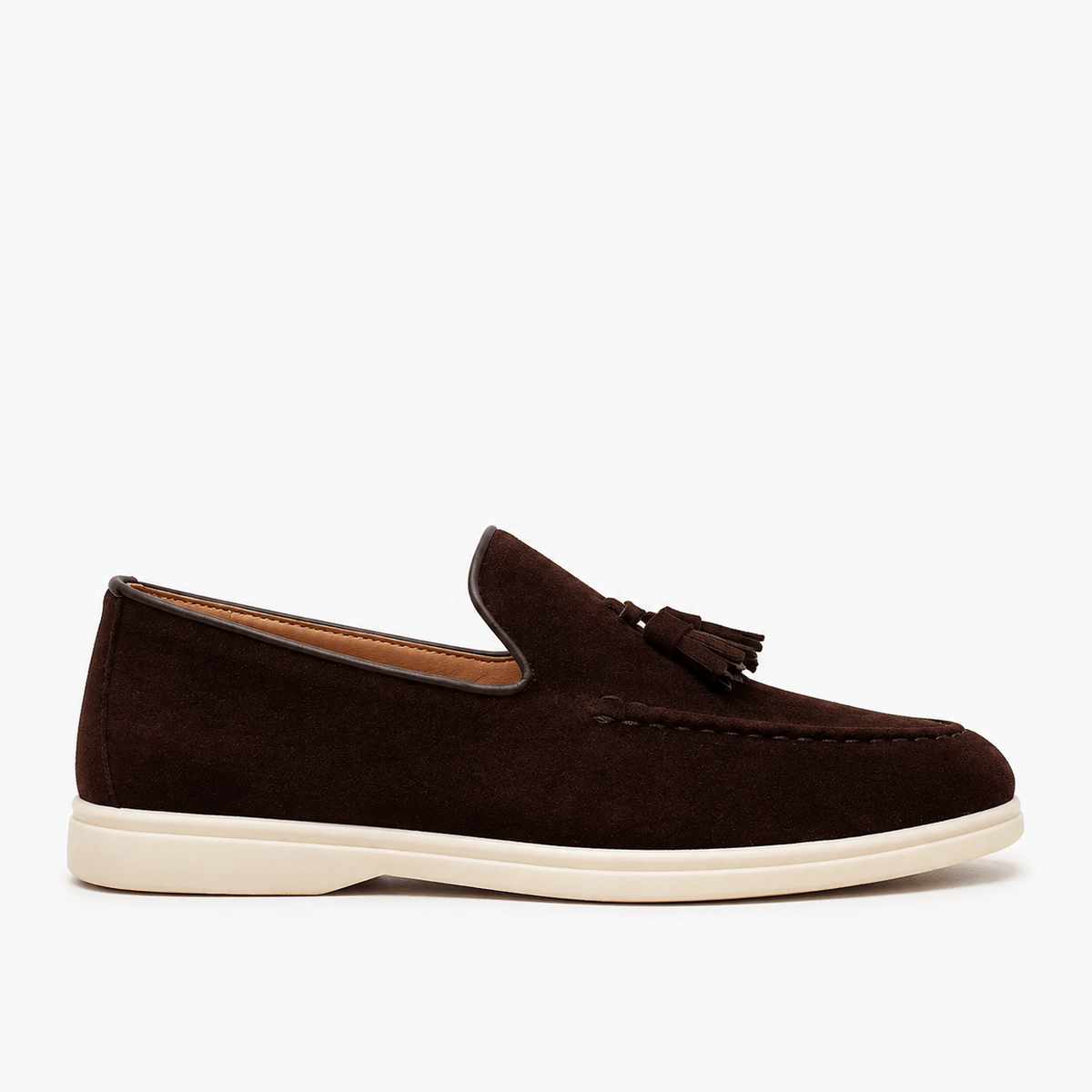 Comptoir du Mocassin Mocassins Homme en Cuir et Suède Marron foncé à Glands