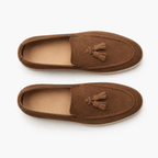 Comptoir du Mocassin Mocassins homme en cuir marron à pompons
