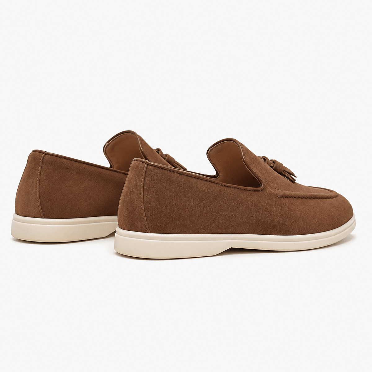 Comptoir du Mocassin Mocassins homme en cuir marron à pompons