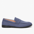 Comptoir du Mocassin Mocassins homme en suède bleu style preppy