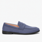 Comptoir du Mocassin Mocassins homme en suède bleu style preppy