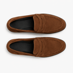 Comptoir du Mocassin Mocassins Homme en Suède Marron