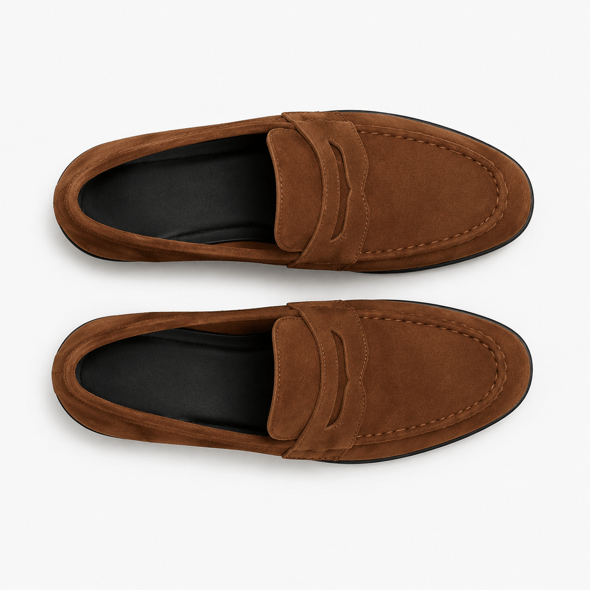 Comptoir du Mocassin Mocassins Homme en Suède Marron