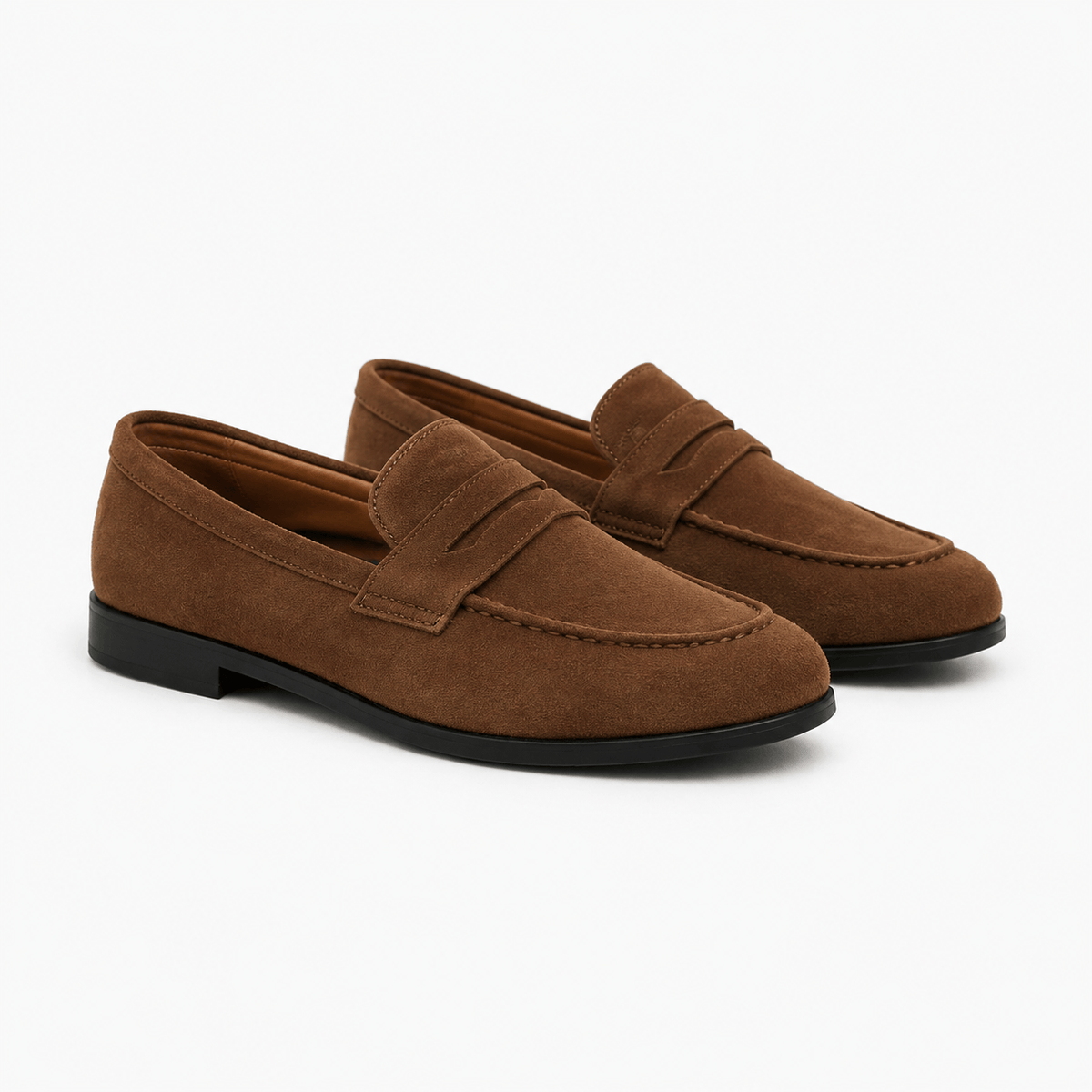 Comptoir du Mocassin Mocassins Homme en Suède Marron