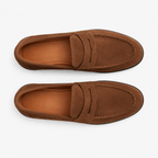 Comptoir du Mocassin Mocassins homme en suède marron style preppy