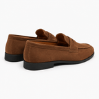 Comptoir du Mocassin Mocassins homme en suède marron style preppy