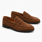 Comptoir du Mocassin Mocassins homme en suède marron style preppy
