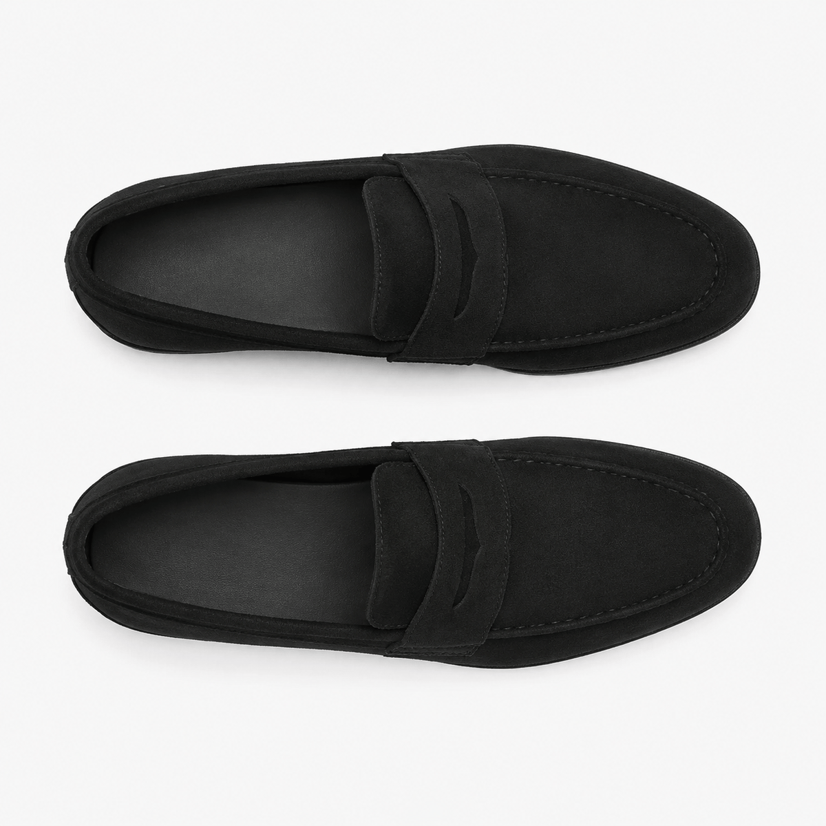 Comptoir du Mocassin Mocassins Homme en Suède Noir style preppy