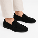 Comptoir du Mocassin Mocassins Homme en Suède Noir style preppy
