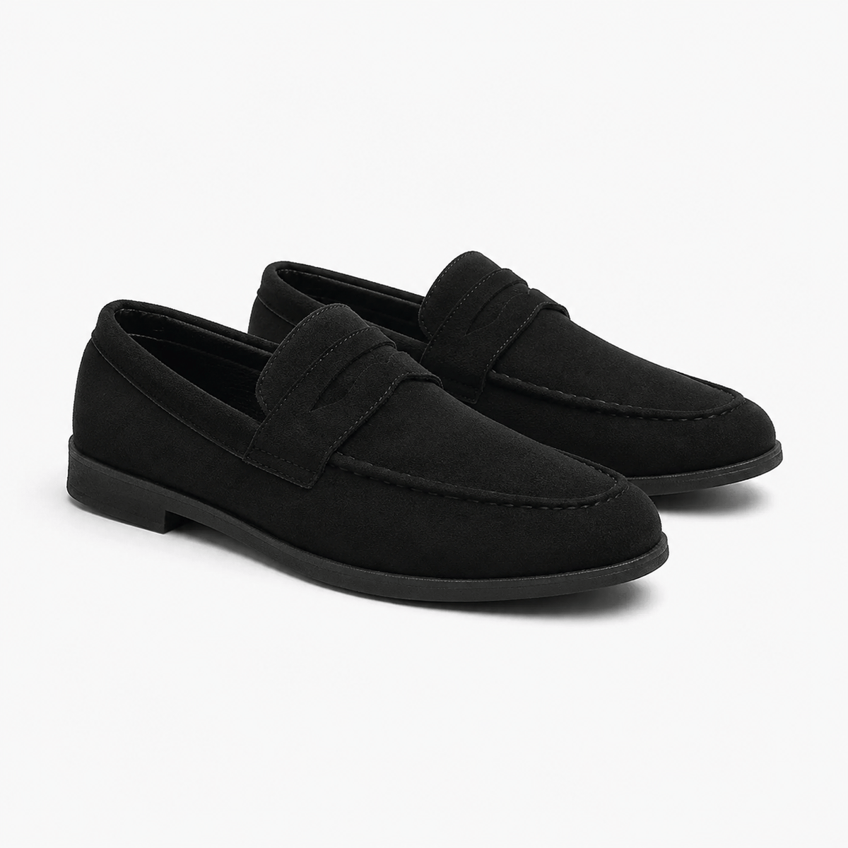 Comptoir du Mocassin Mocassins Homme en Suède Noir style preppy