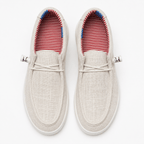 Comptoir du Mocassin Mocassins homme en tissu respirant beige