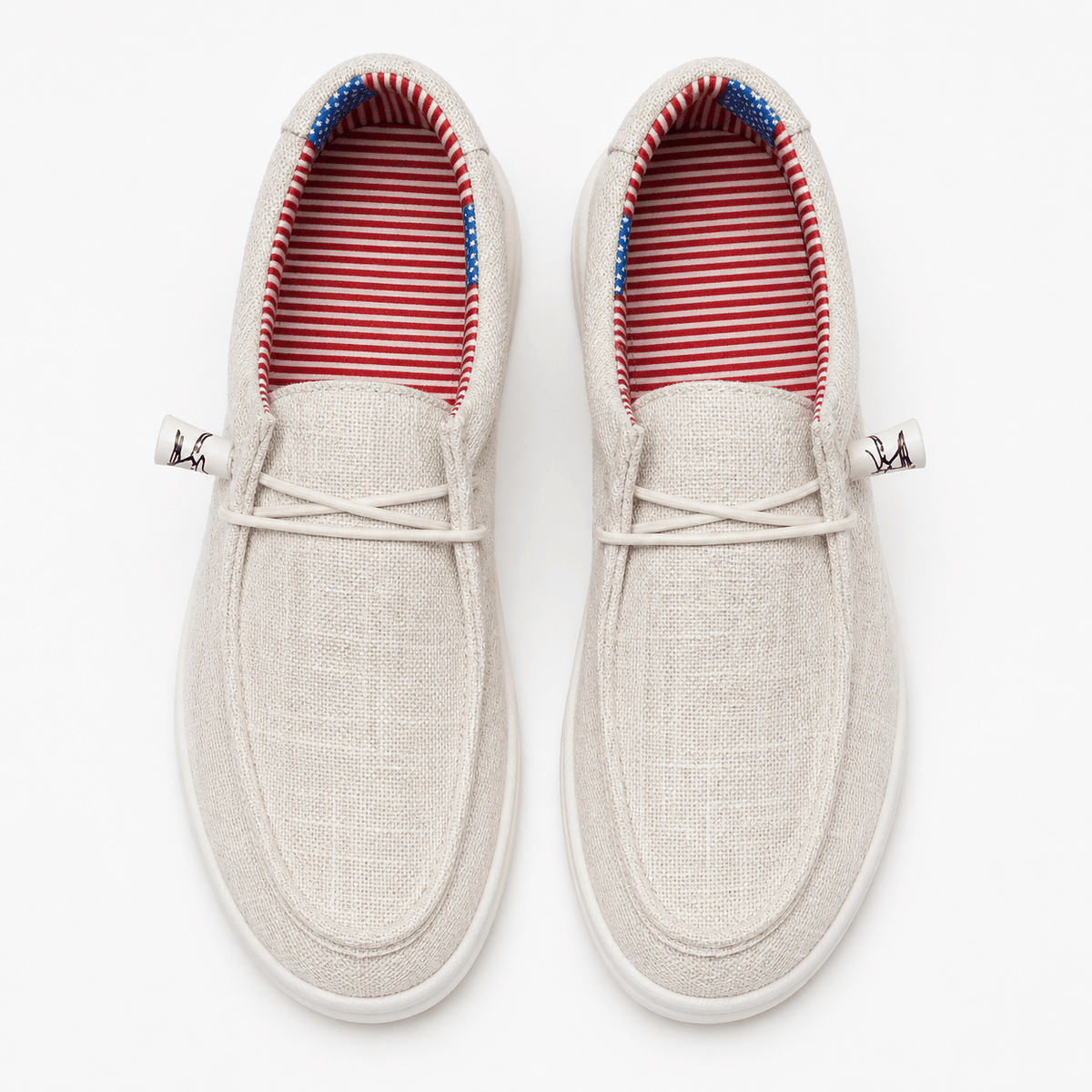 Comptoir du Mocassin Mocassins homme en tissu respirant beige