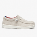 Comptoir du Mocassin Mocassins homme en tissu respirant beige