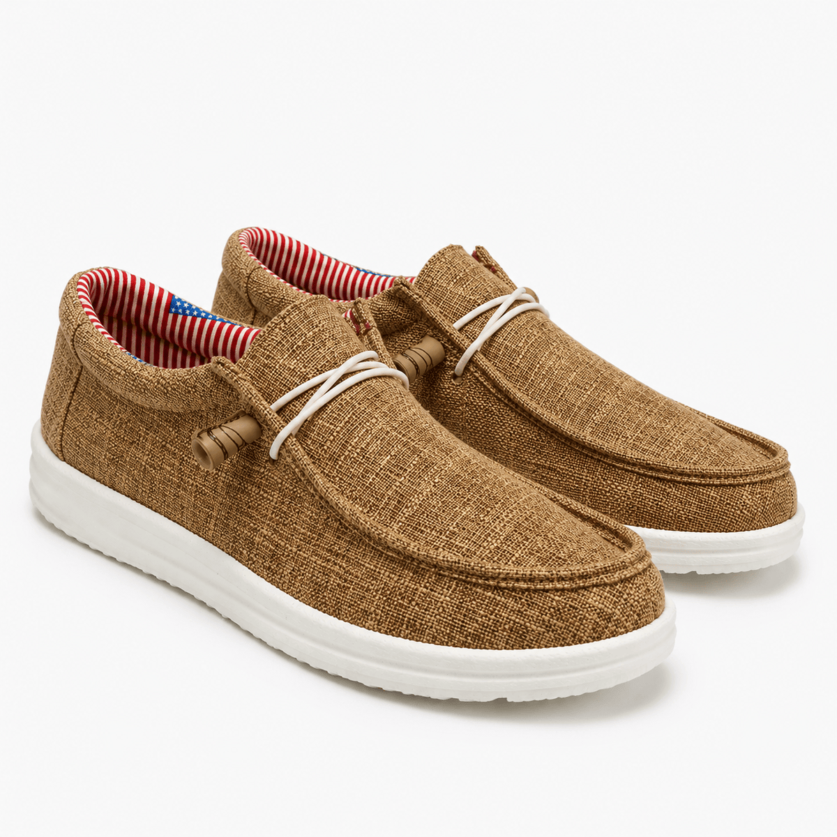 Comptoir du Mocassin Mocassins Homme en Toile Beige