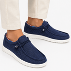 Comptoir du Mocassin Mocassins Homme en Toile Bleu